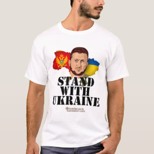 Camiseta Ucrania Montenegro Volodymyr Zelenskyy Apoya Con