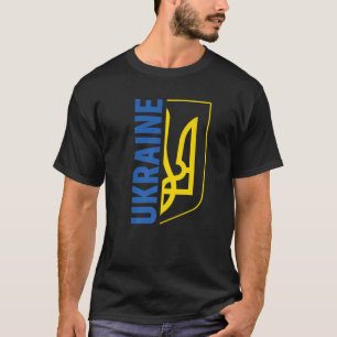 Camiseta Ucrania Orgullo Por Los Hombres Escudo De Armas Em