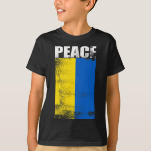 Camiseta Ucrania Para Hombres Bandera Paz De Pie Con Unkrai