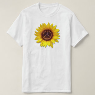 Camiseta Ucrania: Símbolo de la paz del girasol Rótulo amor