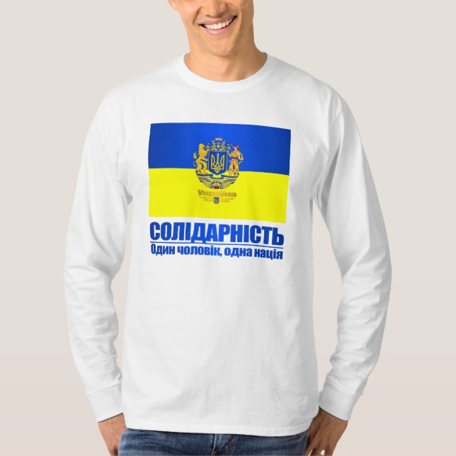 Camiseta Ucrania (Solidaridad -Un Pueblo, Una Nación) (Anverso)