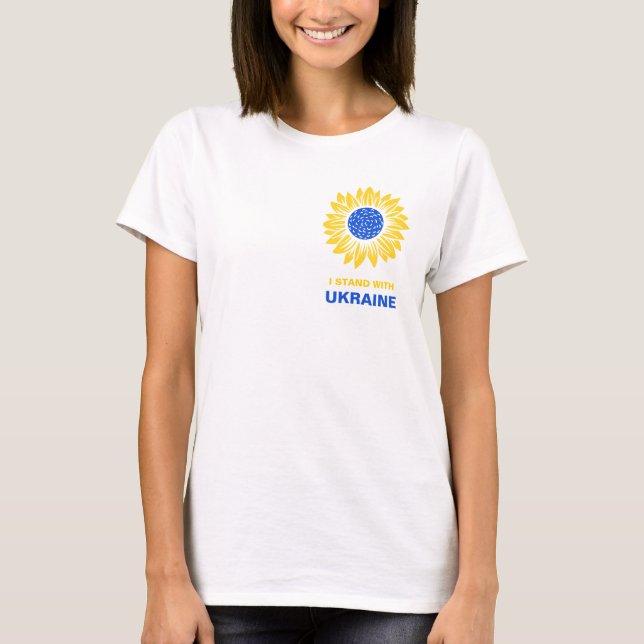 Camiseta Ucrania Sunflower Apoyo ucraniano patriótico (Anverso)