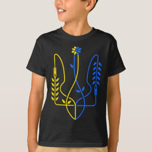 Camiseta Ucrania Tridente Dorado Símbolo Bandera Ucraniana