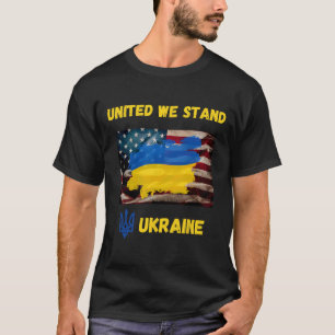Camiseta Ucrania Unidos Nosotros Nos Manteníamos Bandera De