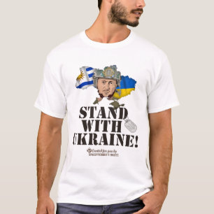 Camiseta Ucrania Uruguay Banderas Zelenskyy Apoya a Ucrania