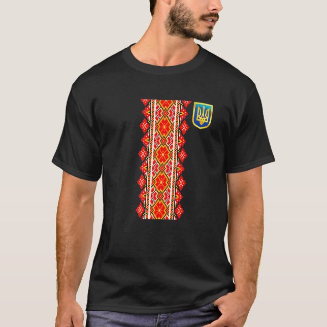 Camiseta Ucrania Vyshyvanka Bandera Ucraniana De Ucrania Tr (Anverso)