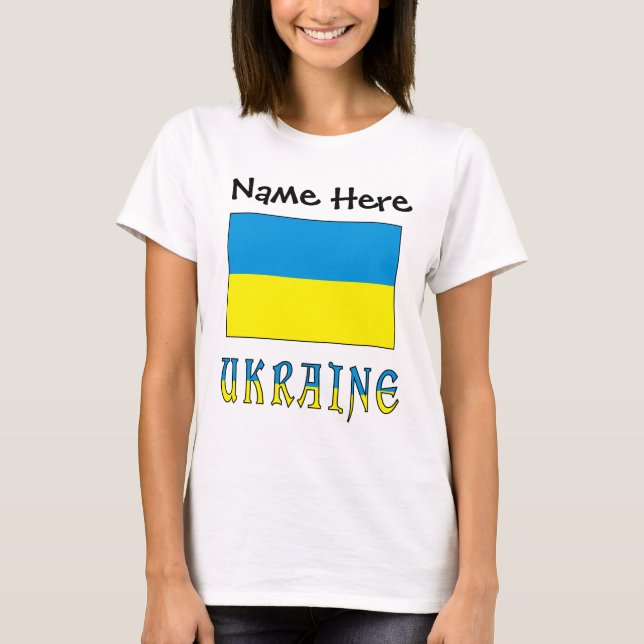 Camiseta Ucrania y la bandera ucraniana personalizada (Anverso)