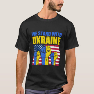 Camiseta Ucraniano Apoyamos la bandera de Ucrania Yo apoyo 