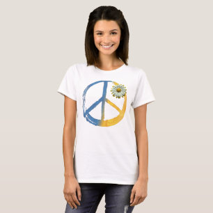 Camiseta Ucraniano - Signo del símbolo de la PAZ Margarita 