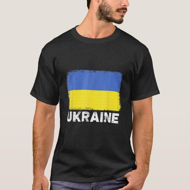 Camiseta Ucranianos vintan bandera de Ucrania (Anverso)