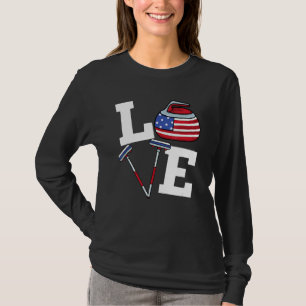 Camiseta Ue Curler Broom Wince Deporte Deportivo Norteameri