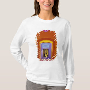 Camiseta UE, España, Barcelona. Puerta iluminada cerca de P