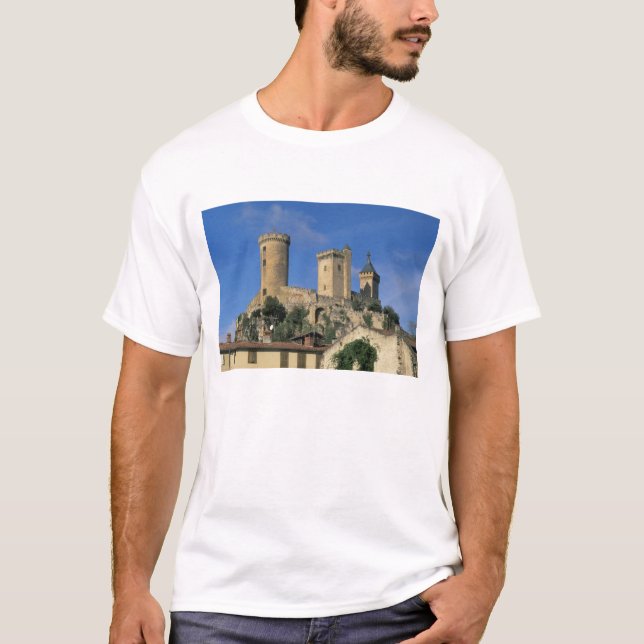 Camiseta UE, Francia, Foix, Ariege, Pirineos. Castillo (Anverso)