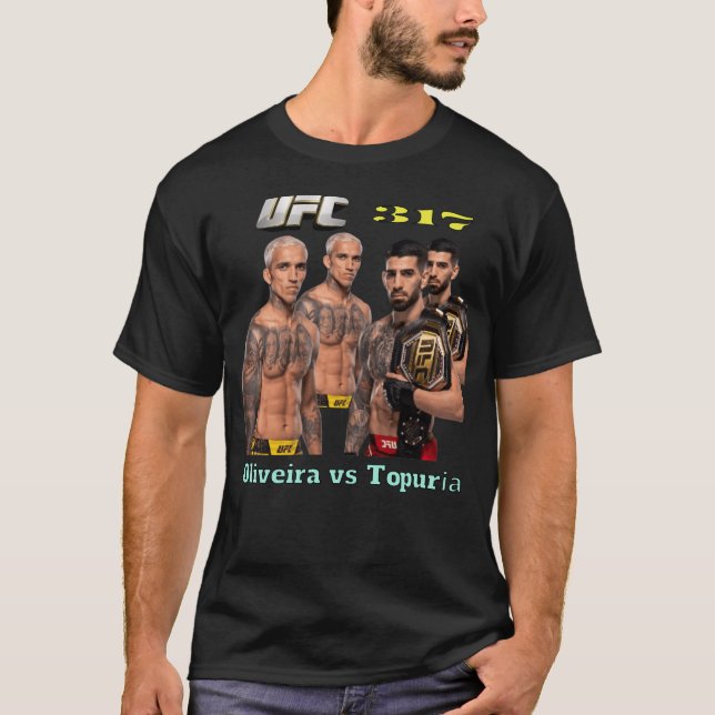 Camiseta UFC 317, Oliveria vs Topuria (Anverso)