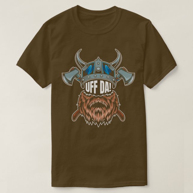 Camiseta Uff Da Funny Scandinavian Beard Design (Diseño del anverso)