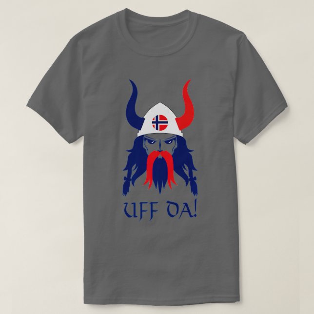 Camiseta Uff Da Noruega Nórdica Viking Scandinavie Noruega (Diseño del anverso)
