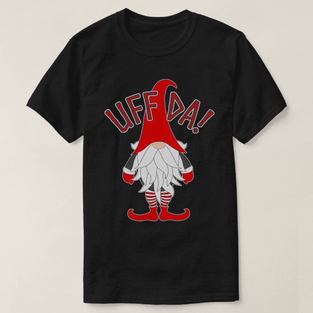 Camiseta UffDa Gnome Nórdico Tomte Artic Nisse (Diseño del anverso)