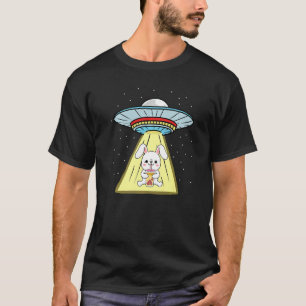 Camiseta Ufo Abducción Bunny Beber Té De Burbuja