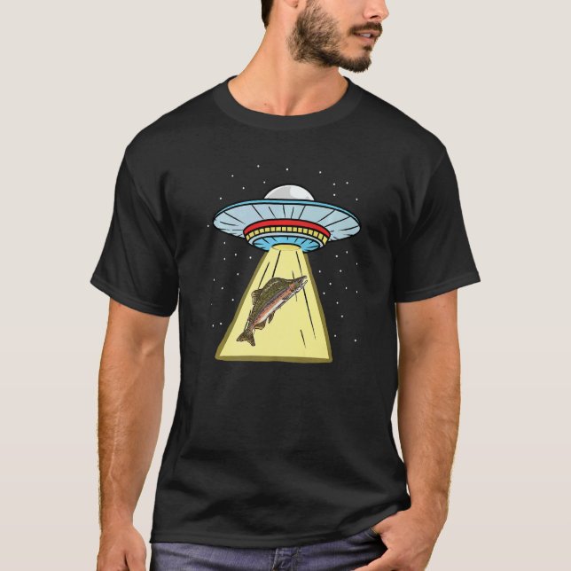 Camiseta Ufo Abducción Salmon (Anverso)