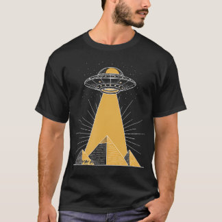 Camiseta Ufo Abduction Pyramid Alien Beam Sci Fi Ufo