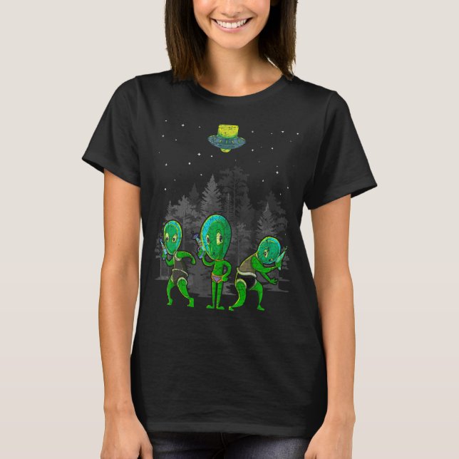 Camiseta Ufo Alien Abducción Ciencia Ficción Cute Alien (Anverso)