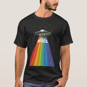 Camiseta Ufo Alien Gay Orgullo Arcoiris Espacio Barco Funny