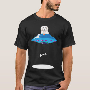 Camiseta Ufo Alien Golden Retriever Abducción Creen Perro