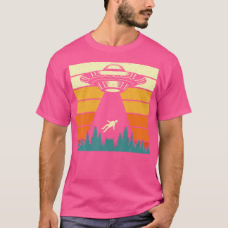 Camiseta Ufo Alien Sunset Vintage Retro