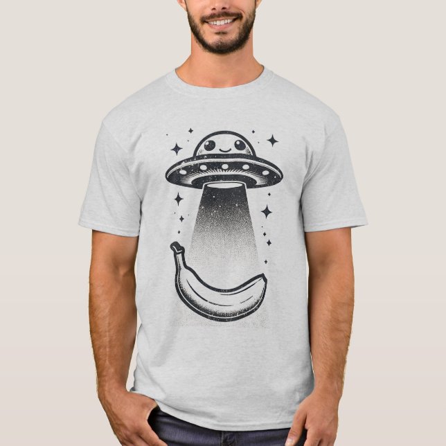 Camiseta UFO Banana- Secuestro de Snack Alien (Anverso)