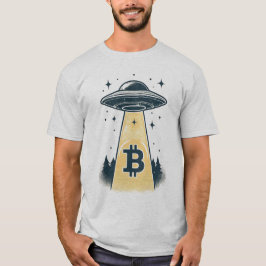 Camiseta UFO Bitcoin - Criptomoneda divertida y peculiar