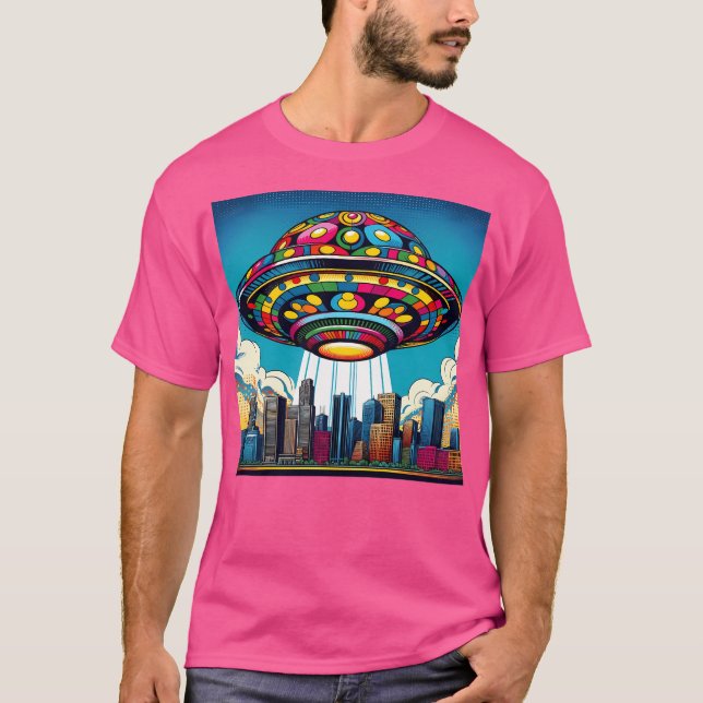 Camiseta Ufo colorido (Anverso)