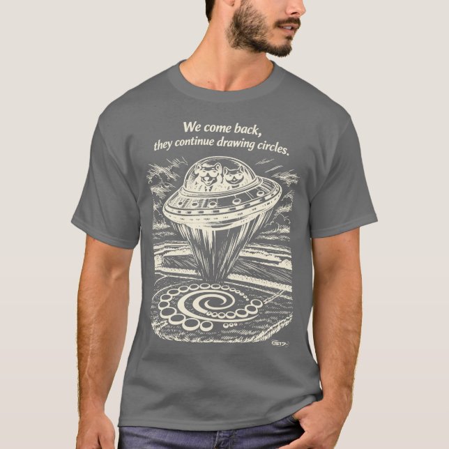CAMISETA UFO CROP CIRCLES  (Anverso)