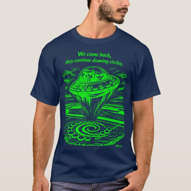 CAMISETA UFO CROP CIRCLES  (Anverso)