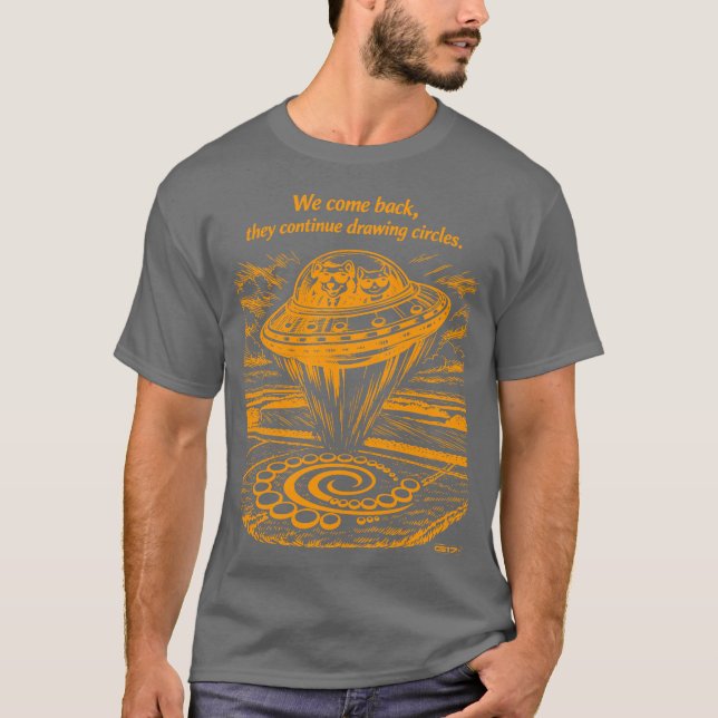 CAMISETA UFO CROP CIRCLES  (Anverso)