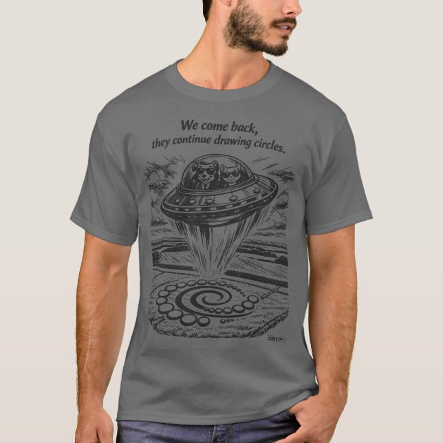 CAMISETA UFO CROP CIRCLES  (Anverso)