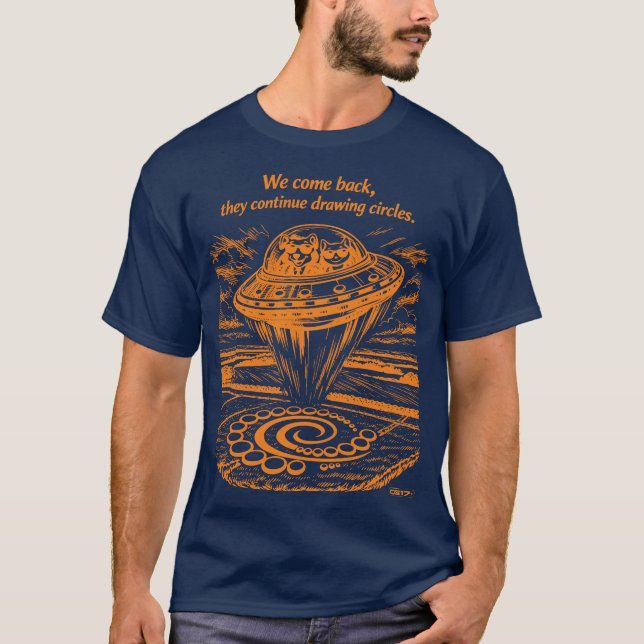 CAMISETA UFO CROP CIRCLES  (Anverso)