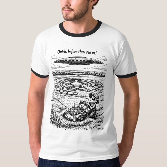 Camiseta UFO CROP CIRCLES -Quick - (Anverso)