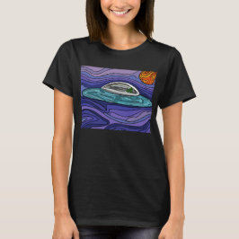 Camiseta UFO de nave espacial Alien UAP paranormal