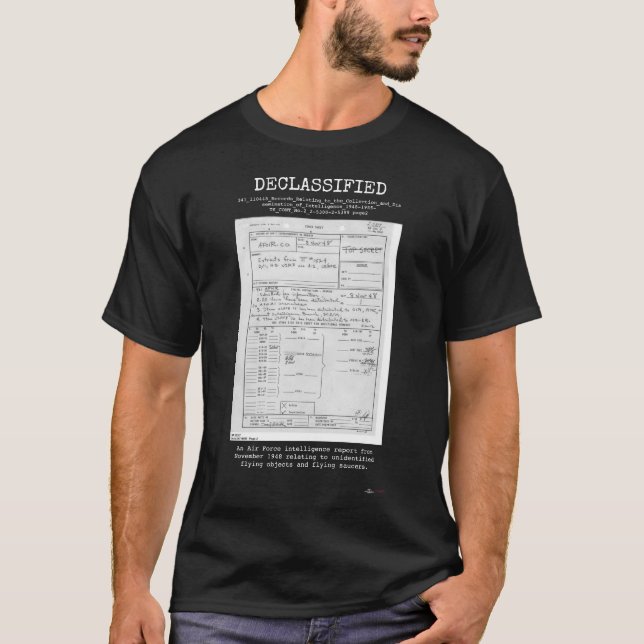 Camiseta UFO - Declassified 341_110448_Records_Relating_to_ (Anverso)