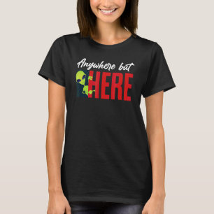 Camiseta Ufo En Cualquier Lugar Pero Aquí El Alien Gráfico