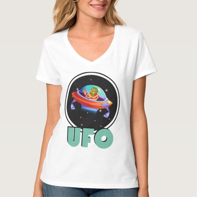 Camiseta Ufo en el espacio (Anverso)
