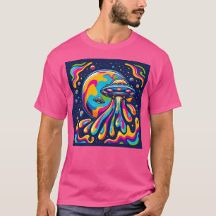 Camiseta Ufo En El Espacio Psicodélico