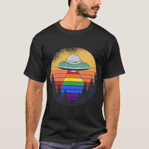 Camiseta Ufo Flying Saucers Orgullo LGBT gay y lésbico LGBT