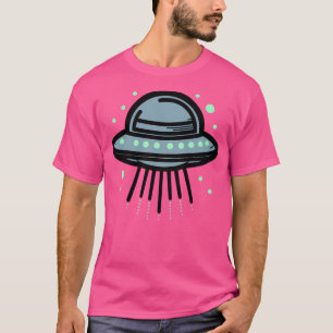 Camiseta Ufo Gris Moderno - Diseño Para Amantes Extranjeros