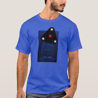 Camiseta UFO negro del triángulo TR-3B