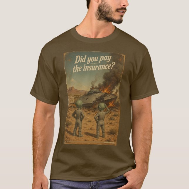 Camiseta UFO Roswell 40-50s (Anverso)