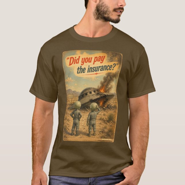 Camiseta UFO Roswell 40-50s (Anverso)