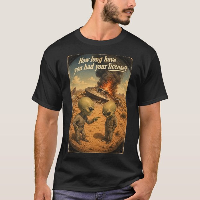 Camiseta UFO Roswell 40-50s (Anverso)