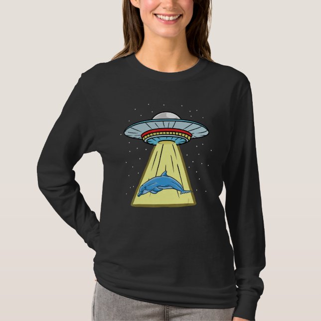 Camiseta Ufo Secuestro Animal De Dolphin Sea (Anverso)