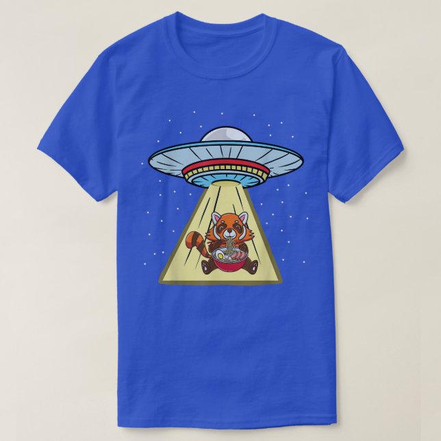 Camiseta Ufo Secuestro Rojo Panda Ramen Noodles 1573 (Diseño del anverso)